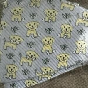 Southern Tide Blue Retired Dog Print Silk NWT Adjustable Preppy Southern Bow Tie